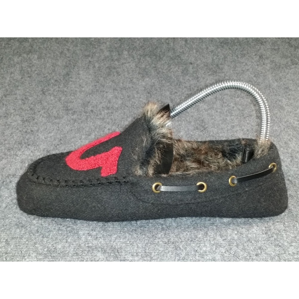 True Religion Men Slide Shoe Sz 7/8 Faux Fur Moccasin‎ Slippers Loungewear House